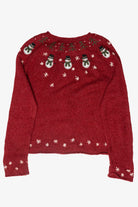 Snowmen Fair Isle Vintage Ugly Christmas Zip Cardigan (2000s)