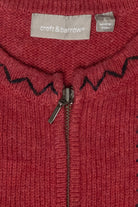 Cozy Snowmen Vintage Ugly Christmas Zip Cardigan (2000s)