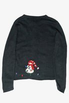 Snowmen Vintage Ugly Christmas Zip Cardigan (2000s)