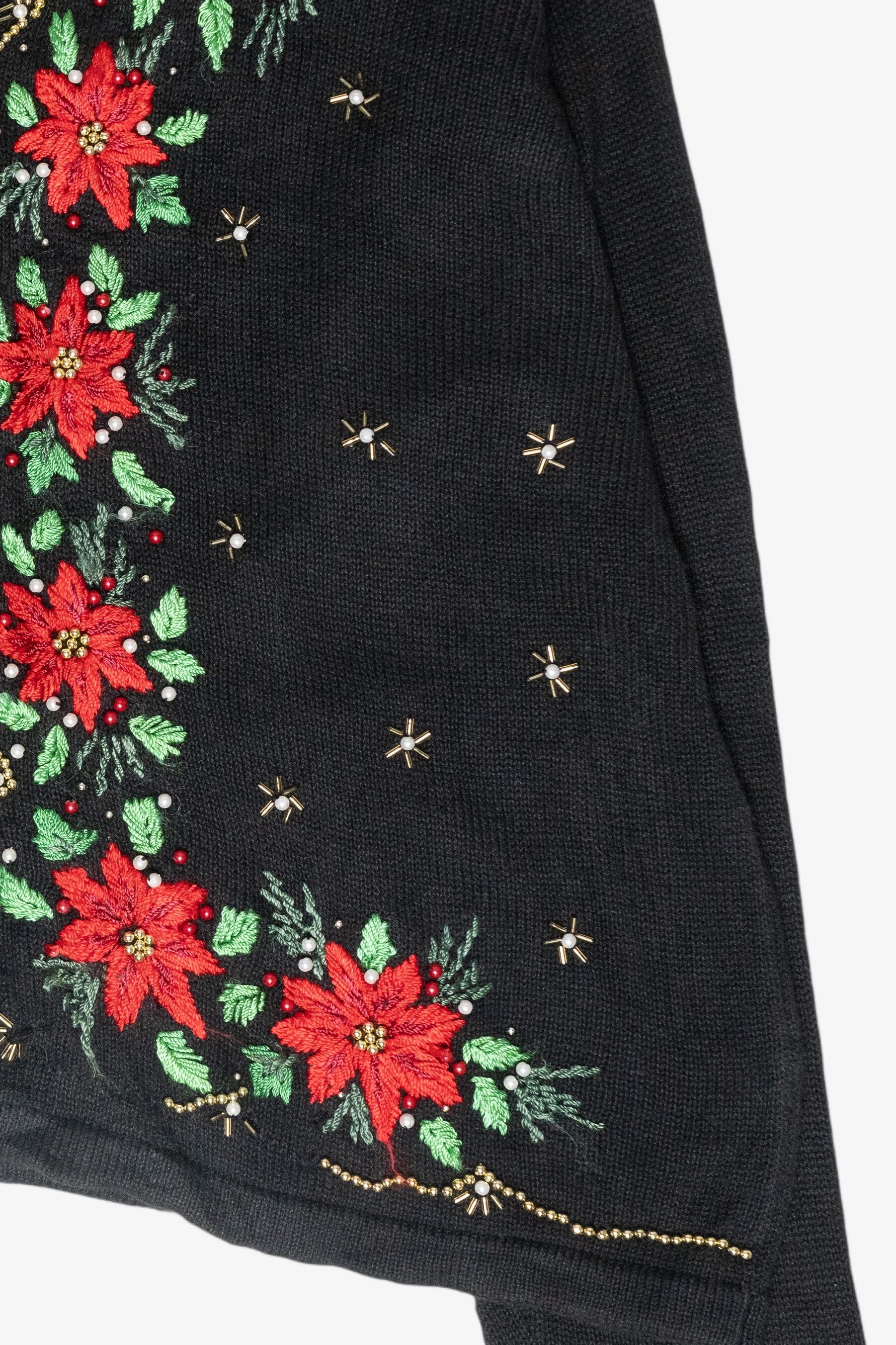 Holly Trim Vintage Ugly Christmas Sweater (2000s)