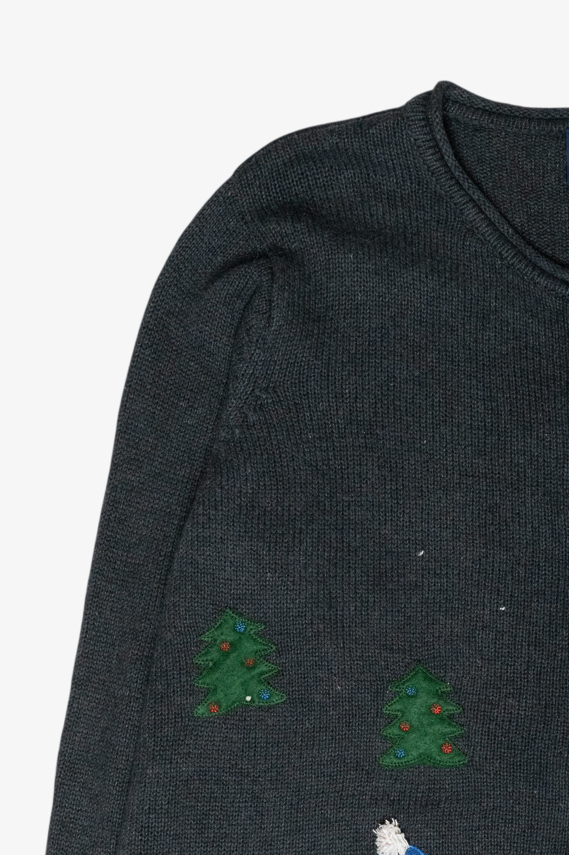 Snowmen Vintage Ugly Christmas Zip Cardigan (2000s)
