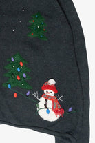 Snowmen Vintage Ugly Christmas Zip Cardigan (2000s)