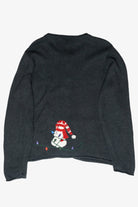 Snowmen Vintage Ugly Christmas Zip Cardigan (2000s)