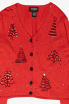 Beaded Trees Vintage Ugly Christmas Sweater (2000s)
