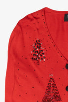 Beaded Trees Vintage Ugly Christmas Sweater (2000s)