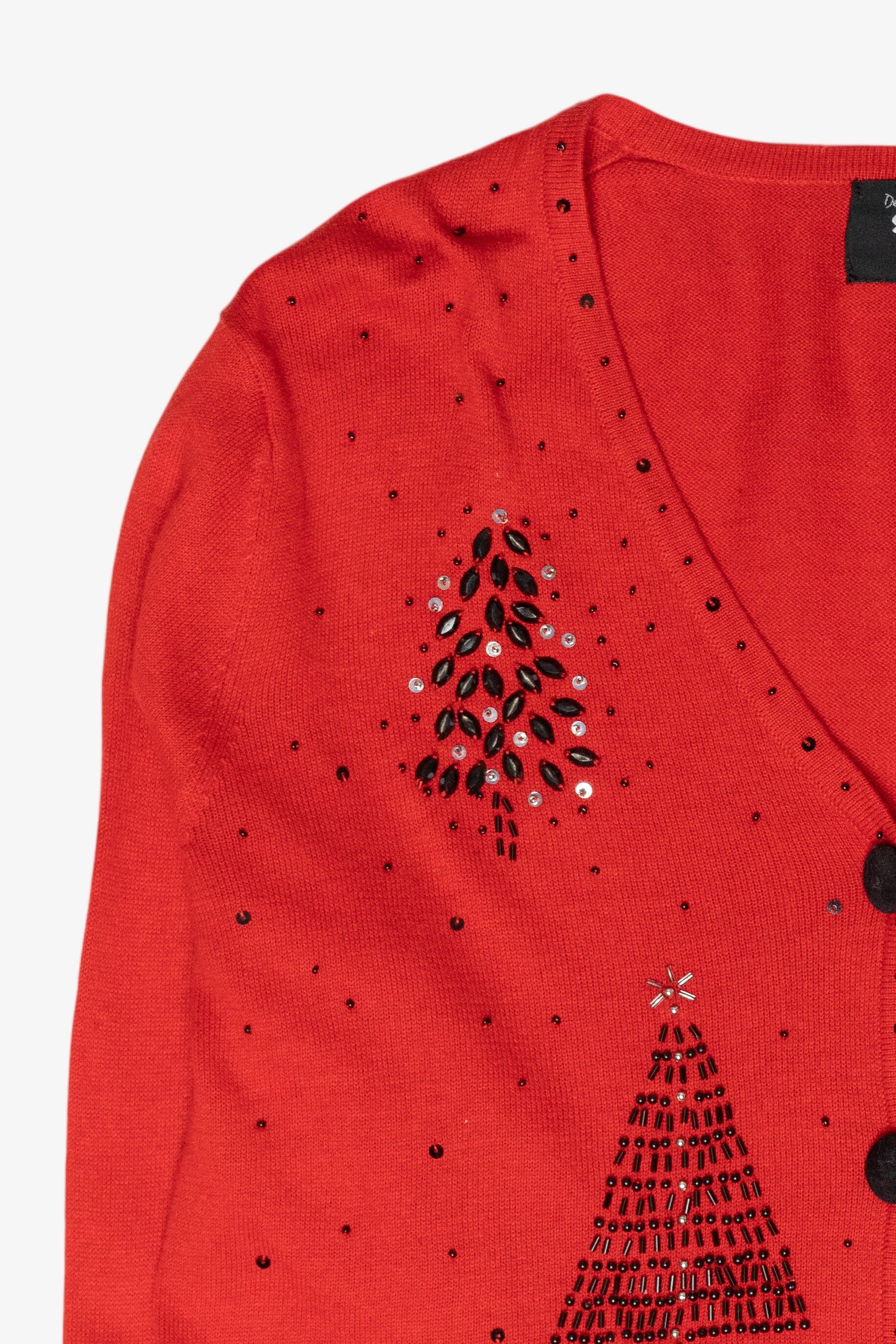 Beaded Trees Vintage Ugly Christmas Sweater (2000s)