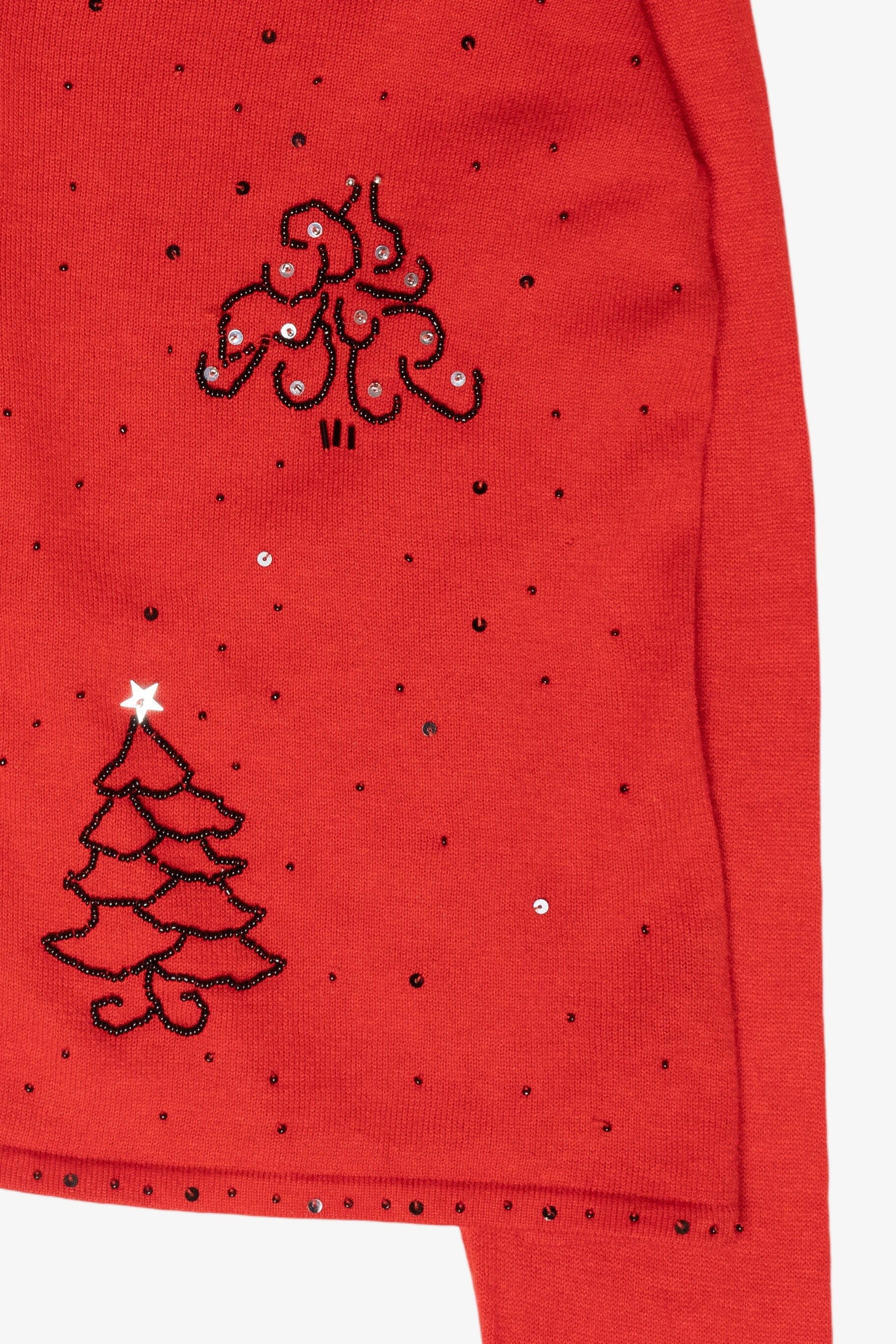 Beaded Trees Vintage Ugly Christmas Sweater (2000s)