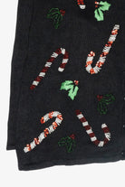 Beaded Candy Canes Vintage Ugly Christmas Sweater (2000s)