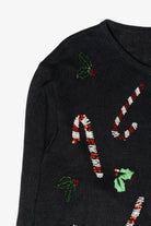 Beaded Candy Canes Vintage Ugly Christmas Sweater (2000s)