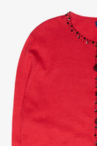 Beaded Snowmen Vintage Ugly Christmas Sweater (2000s)