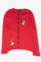 Beaded Snowmen Vintage Ugly Christmas Sweater (2000s)