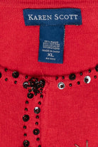 Beaded Snowmen Vintage Ugly Christmas Sweater (2000s)