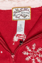 Polar Bears Shag Collar Vintage Ugly Christmas Sweater (2000s)