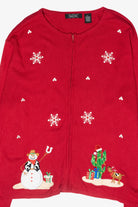 Cowboy Snowman Vintage Ugly Christmas Sweater (2000s)