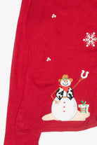Cowboy Snowman Vintage Ugly Christmas Sweater (2000s)