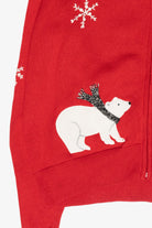 Polar Bears Vintage Ugly Christmas Zip Cardigan (2000s)