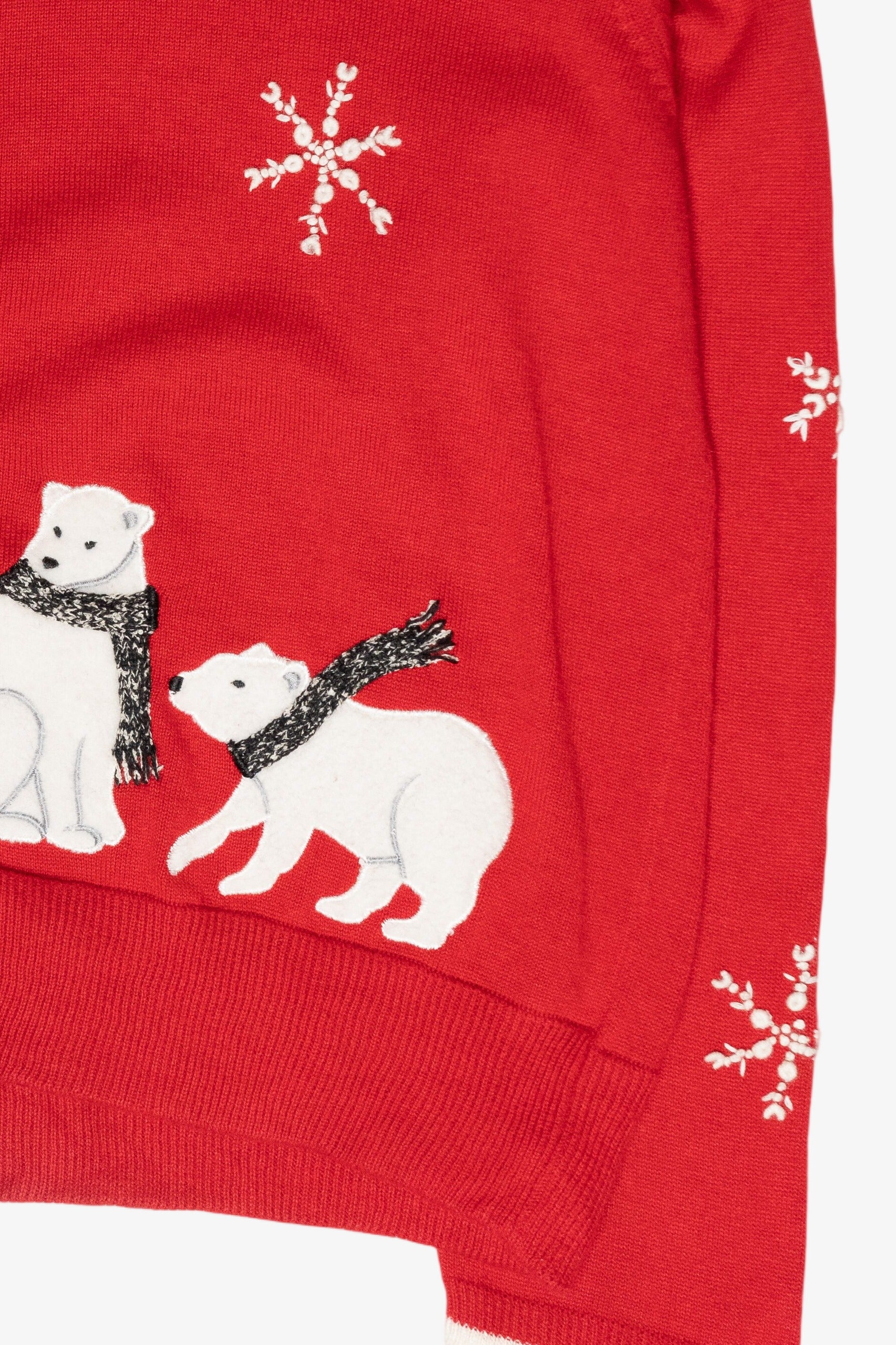 Polar Bears Vintage Ugly Christmas Zip Cardigan (2000s)