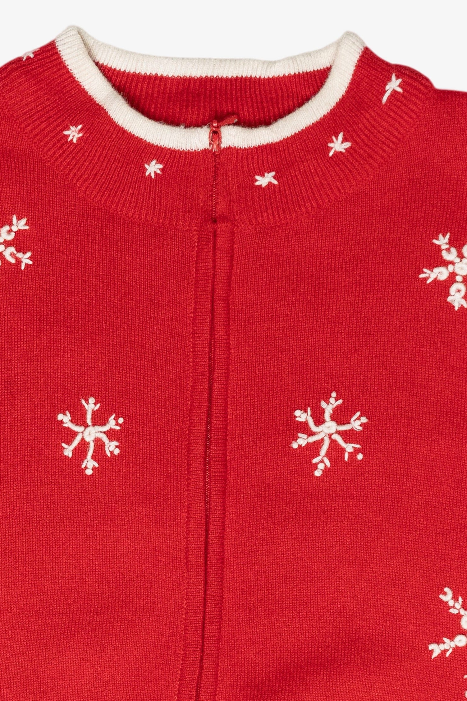 Polar Bears Vintage Ugly Christmas Zip Cardigan (2000s)