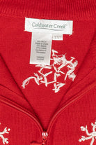 Polar Bears Vintage Ugly Christmas Zip Cardigan (2000s)