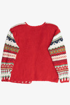 Vintage Stockings Open Front Cardigan Ugly Christmas Sweater (1990s)