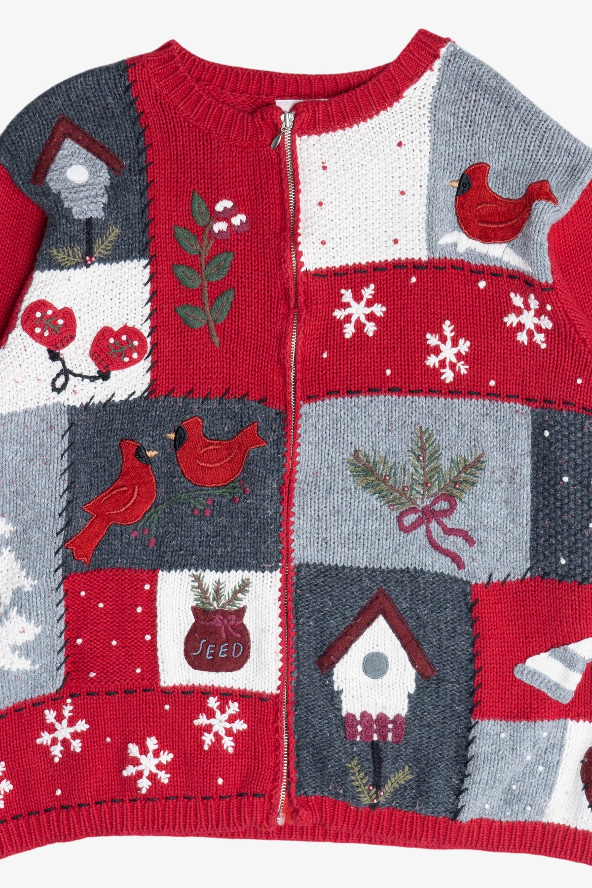 Vintage Winter Cardinals Ugly Christmas Sweater (1990s)
