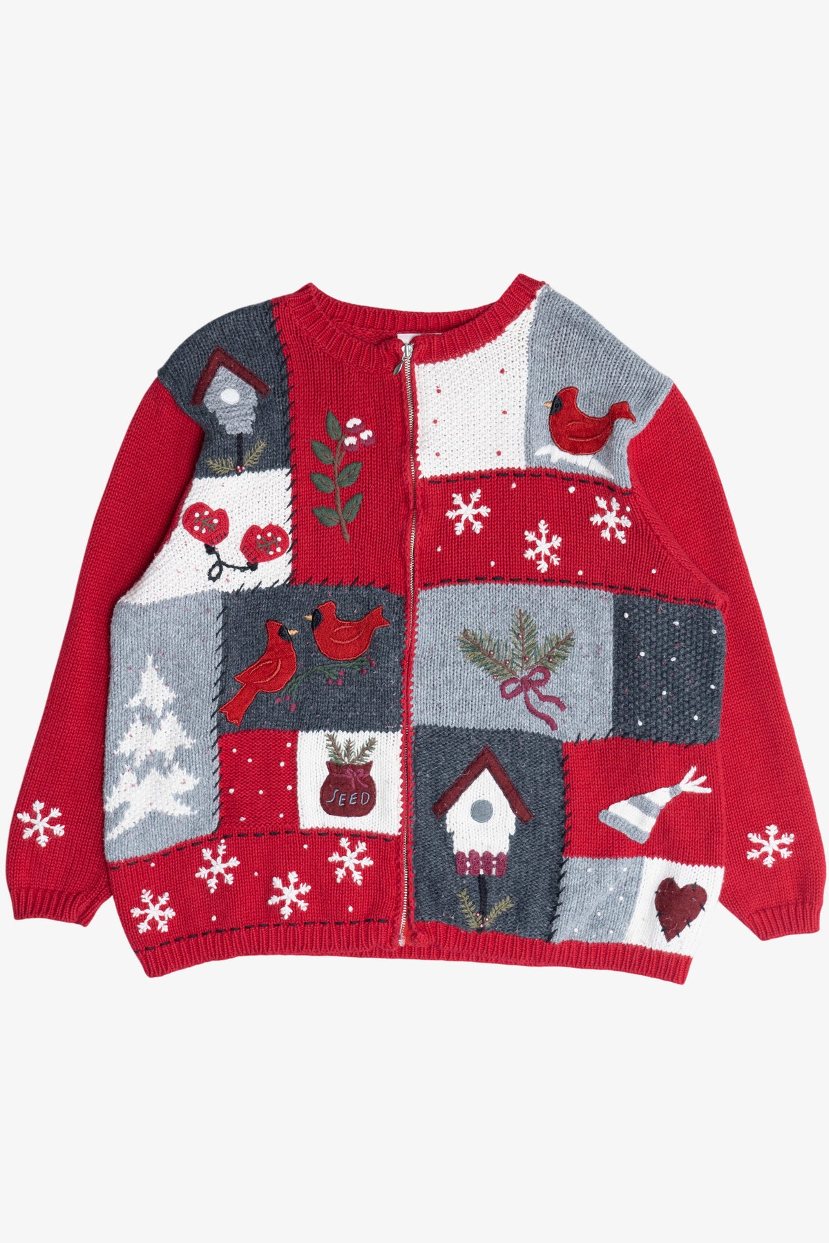 Vintage Winter Cardinals Ugly Christmas Sweater (1990s)