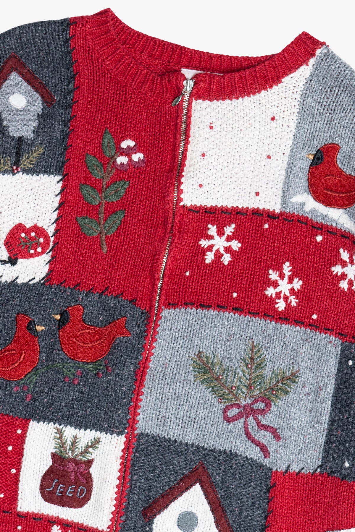 Vintage Winter Cardinals Ugly Christmas Sweater (1990s)