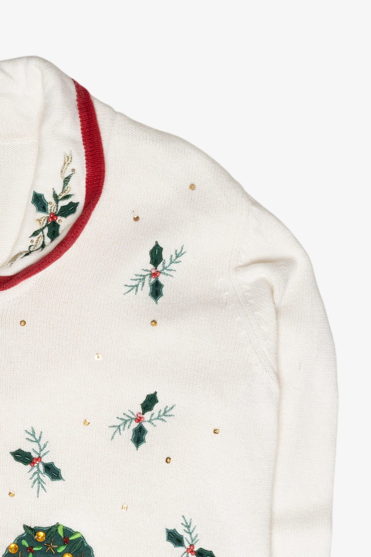 Festive Trees Vintage Ugly Christmas Cardigan (2000s)