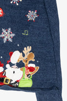 Caroling Reindeer Vintage Ugly Christmas Cardigan (2000s)