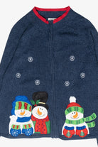 Happy Snowmen Vintage Ugly Christmas Cardigan (2000s)