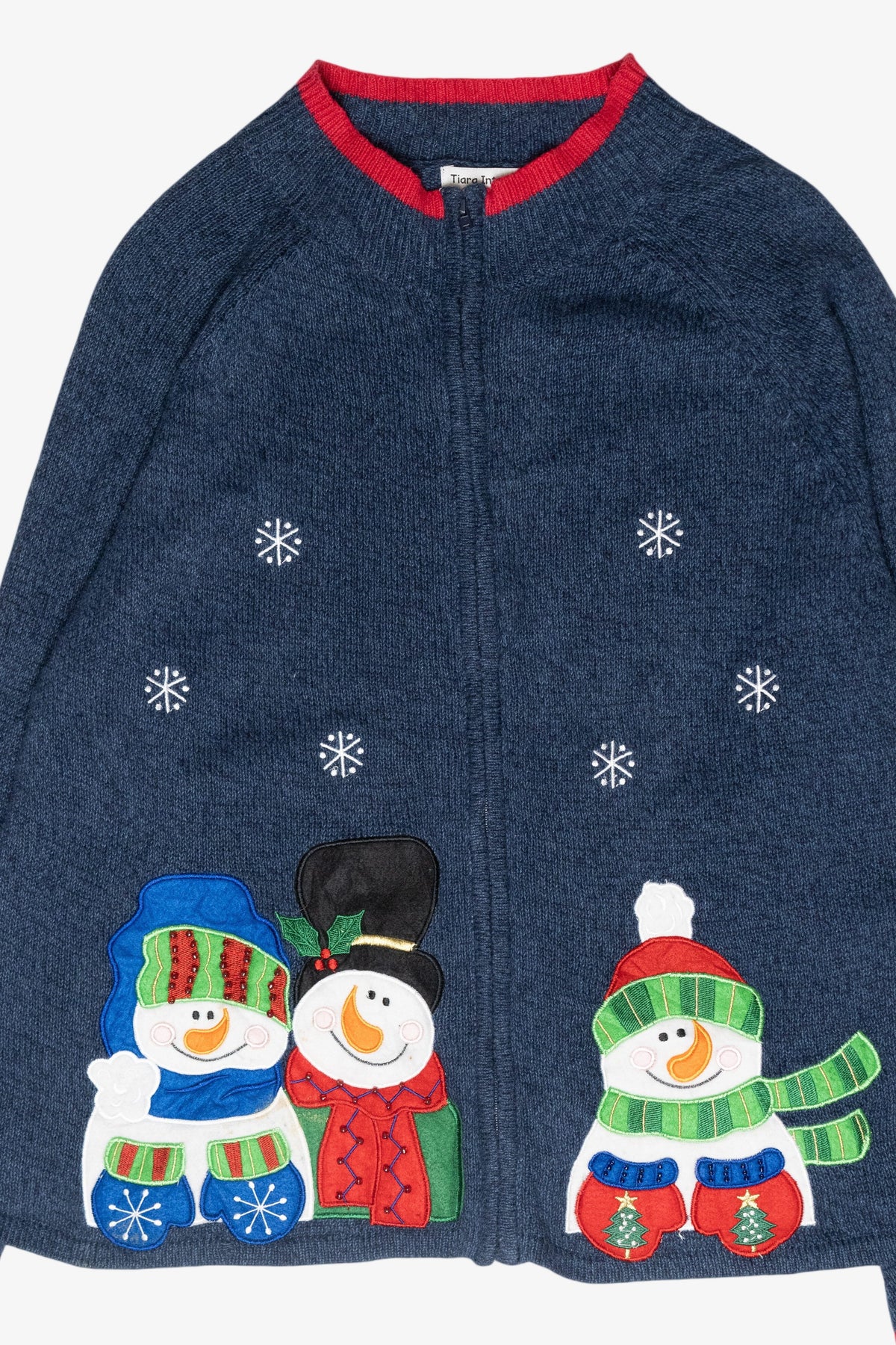 Happy Snowmen Vintage Ugly Christmas Cardigan (2000s)