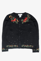 Cardinal Vintage Ugly Christmas Zip Cardigan (2000s)