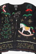 Rocking Horse Vintage Ugly Christmas Cardigan (2000s)