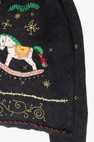 Rocking Horse Vintage Ugly Christmas Cardigan (2000s)