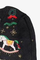 Rocking Horse Vintage Ugly Christmas Cardigan (2000s)
