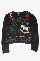 Rocking Horse Vintage Ugly Christmas Cardigan (2000s)