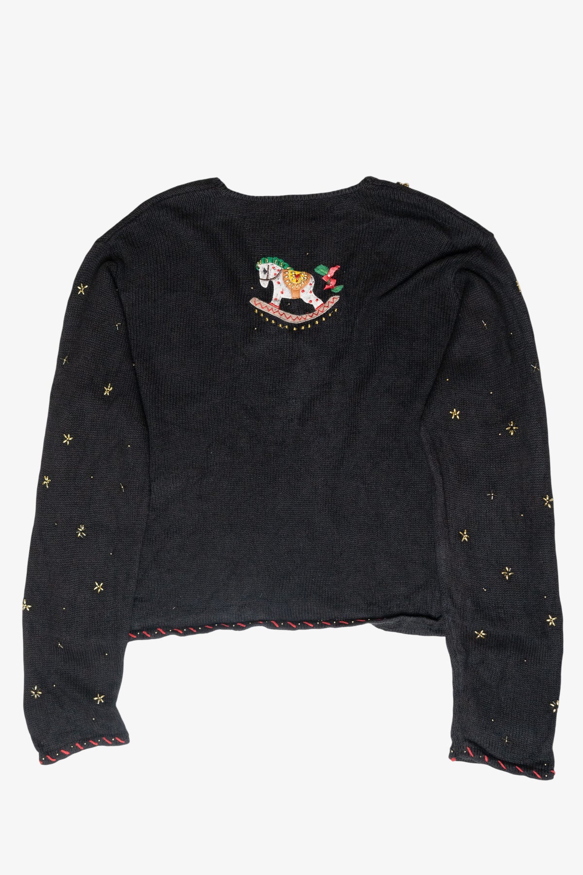 Rocking Horse Vintage Ugly Christmas Cardigan (2000s)