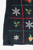 Snowflake Grid Vintage Ugly Christmas Cardigan (2000s)