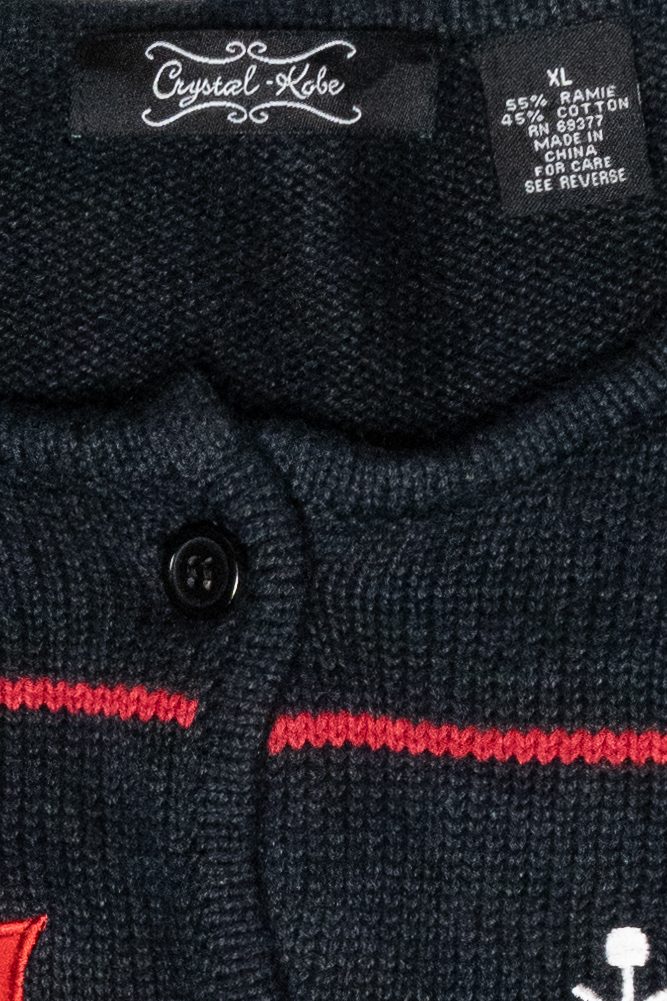 Snowflake Grid Vintage Ugly Christmas Cardigan (2000s)