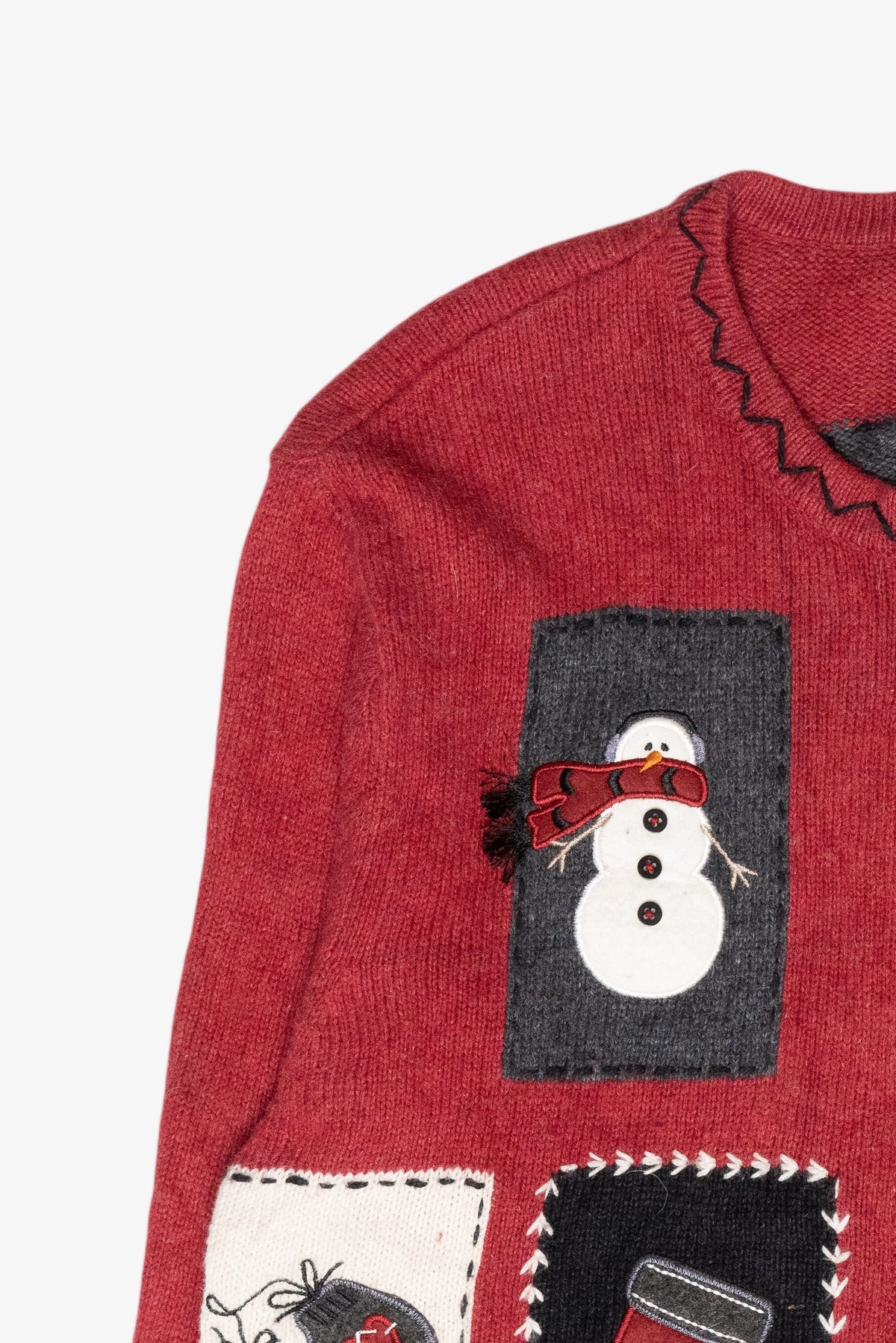 Cozy Snowman Vintage Ugly Christmas Cardigan (2000s)
