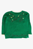 Vintage Green Santa Ugly Christmas Sweater (2000s)