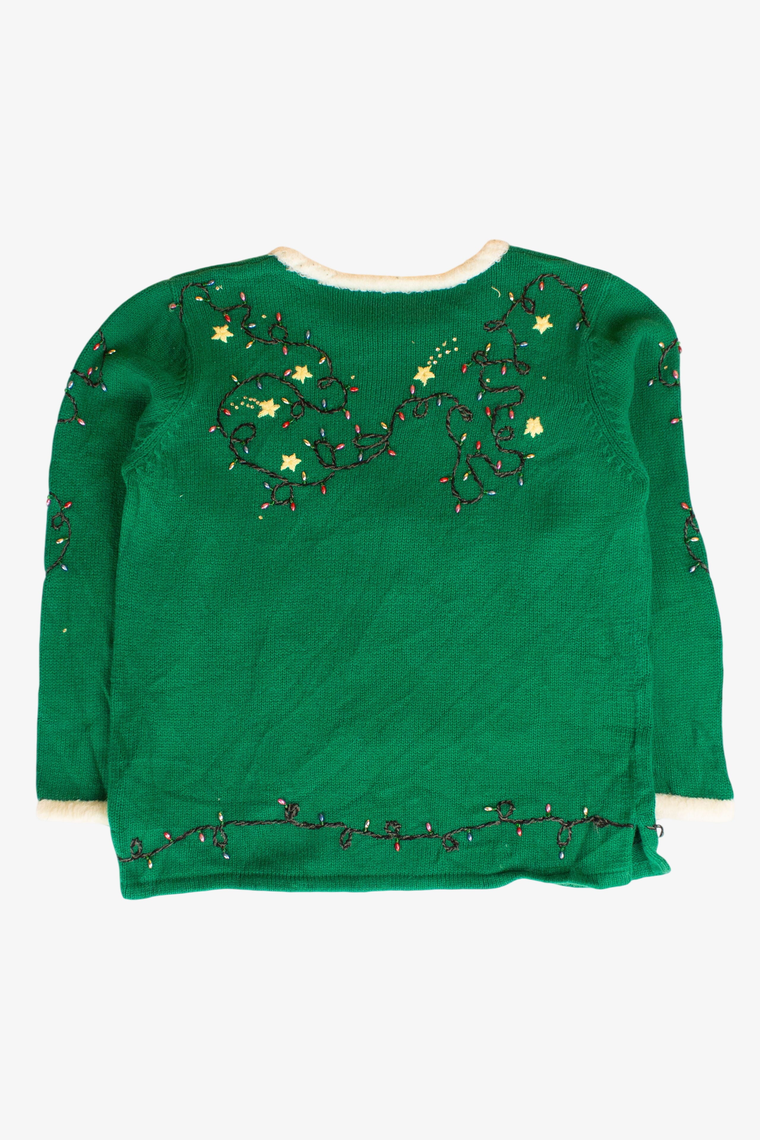 Vintage Green Santa Ugly Christmas Sweater (2000s)