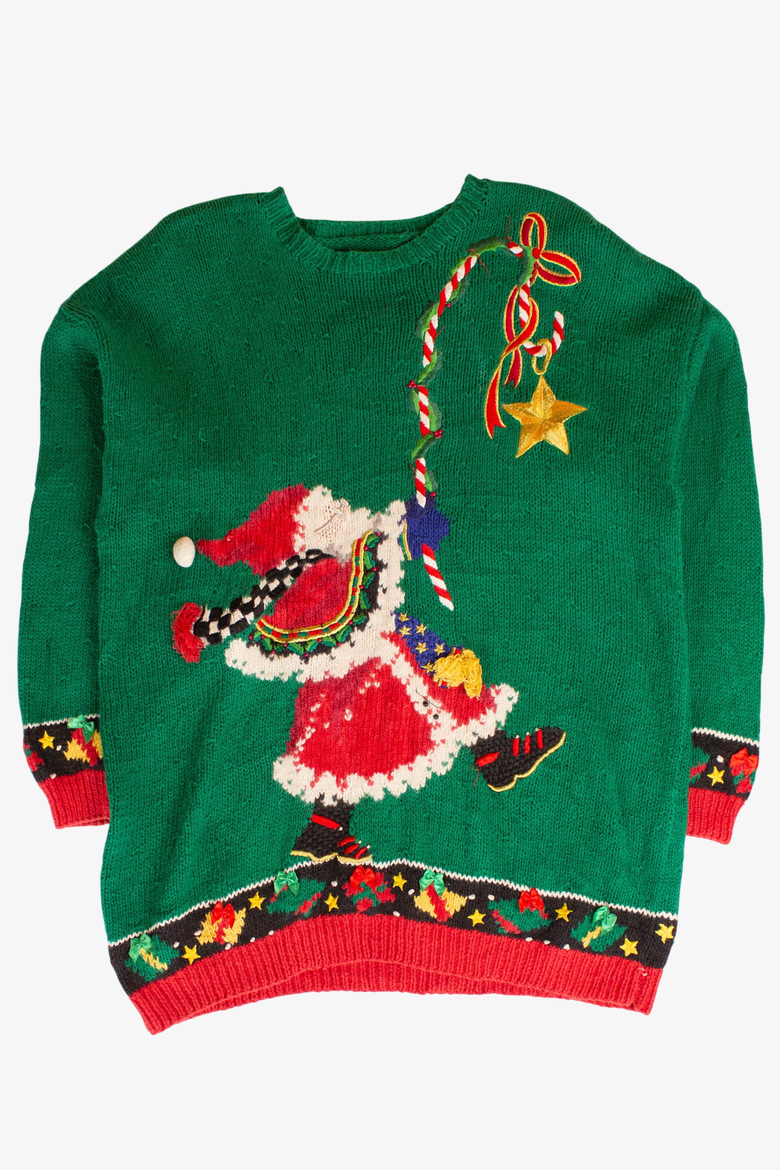 Vintage Mary Engelbreit Santa Christmas Sweater (1990s)