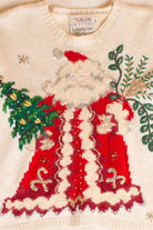 Vintage Talbots Santa Christmas Sweater (1990s)