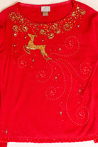 Beaded Reindeer Ugly Christmas Sweater (2000s)