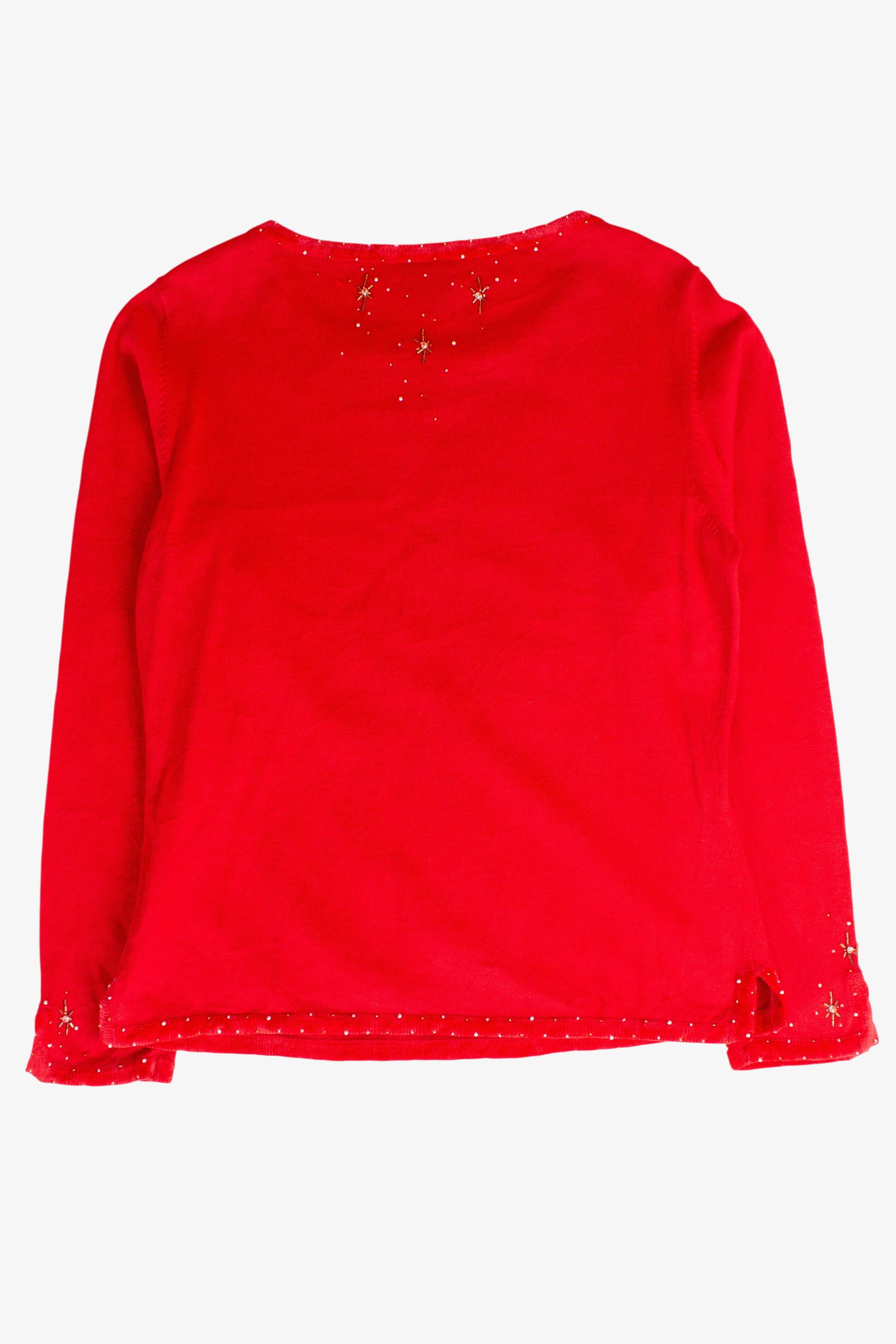 Beaded Reindeer Ugly Christmas Sweater (2000s)
