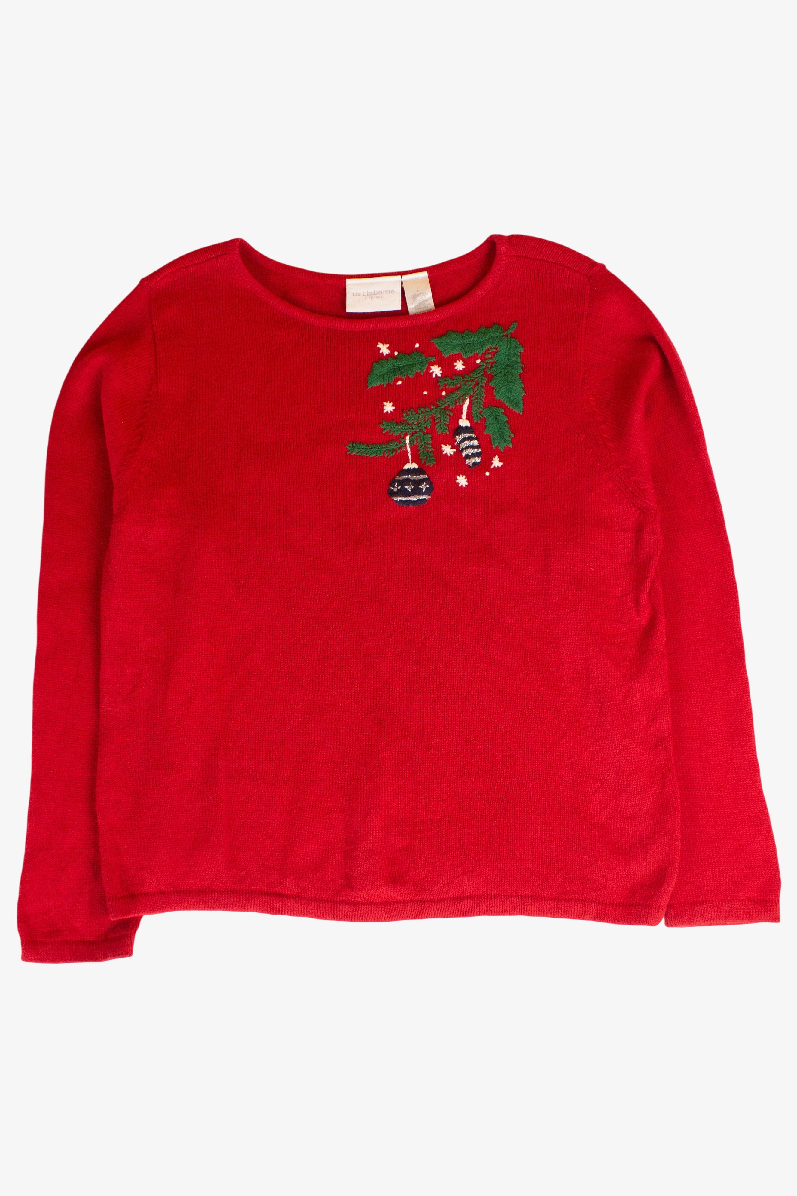 Vintage Liz Claiborne Ornaments Christmas Sweater (2000s)