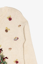 Vintage White Heirloom Collectible Tree Ugly Christmas Pullover (2000s)