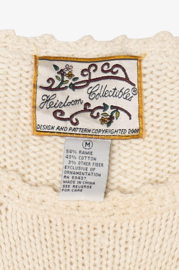 Vintage White Heirloom Collectible Tree Ugly Christmas Pullover (2000s)