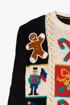 Vintage Black Spice Of Life Candy Canes Ugly Christmas Pullover (1990s)